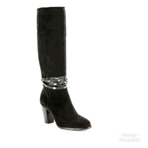 NWT-Antonio Melani Binx studded suede dress boot